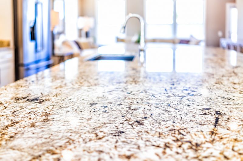Finished granite countertop