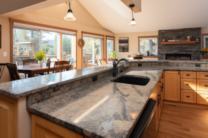 Modern kitchen with granite